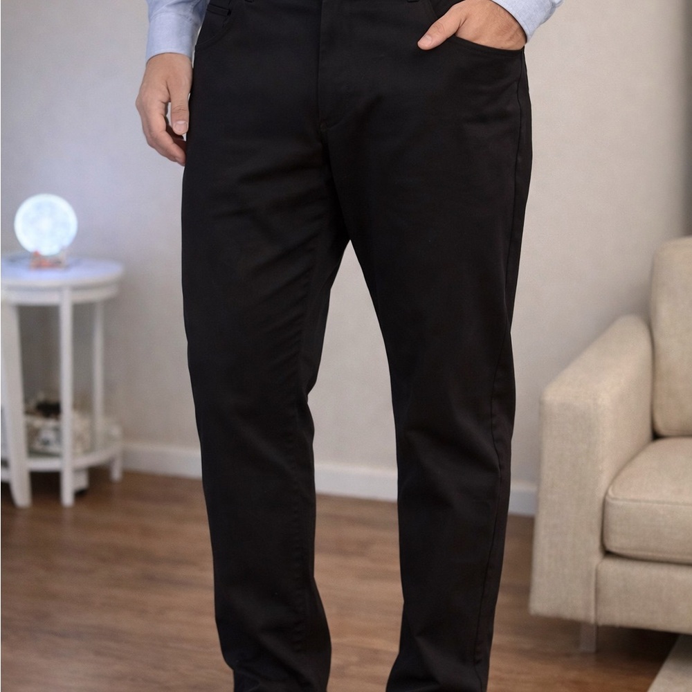 Slim Straight Black Men’s Pants